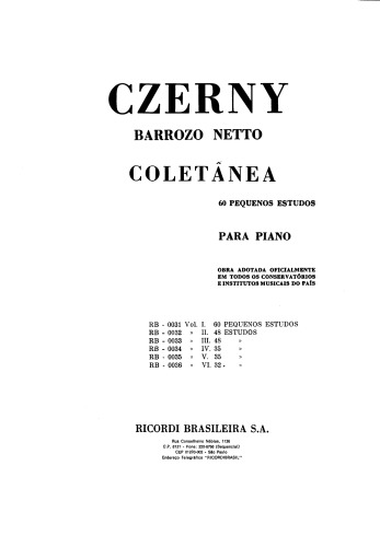 Coletânea - 60 pequenos estudos para piano