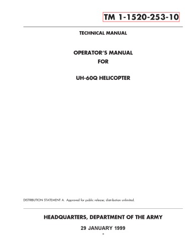 Operator's Manual for UH-60Q Helicopter