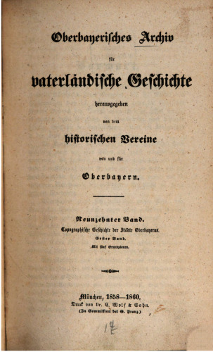 Oberbayerisches Archiv für vaterländische Geschichte