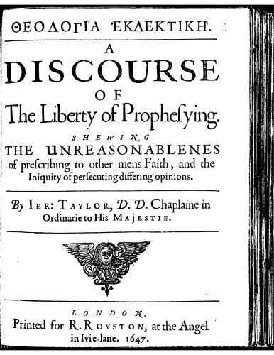 A Discourse of the Liberty of Prophesying