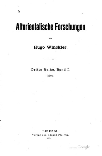 Altorientalische Forschungen