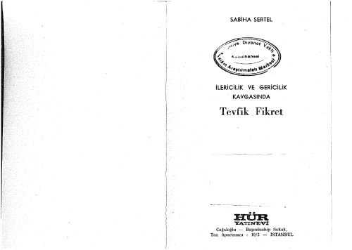 İlericilik ve Gericilik Kavgasında Tevfik Fikret
