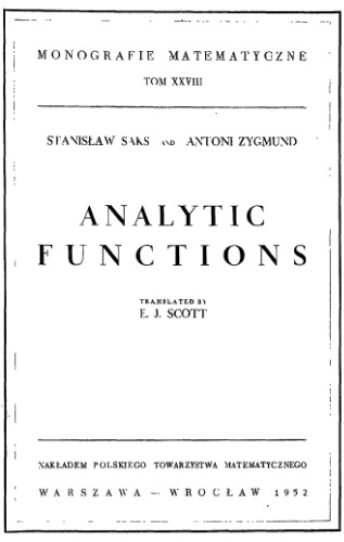 Analytic functions