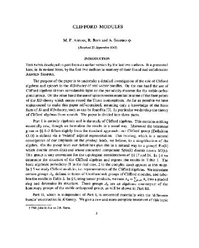 Clifford modules