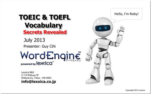 TOEIC & TOEFL Vocabulary - Secrets Revealed