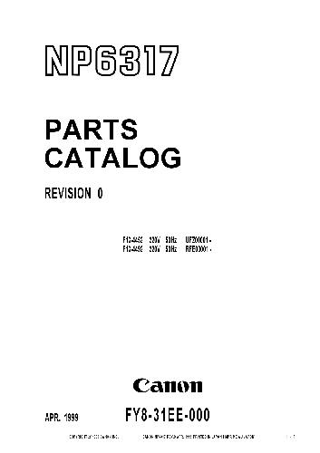 Каталог запасных частей для NP-6317PC