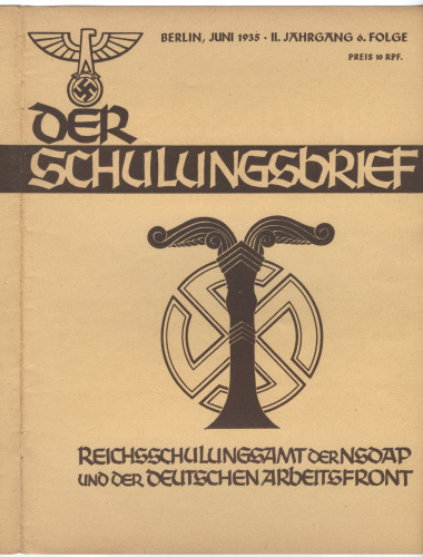 nsdap- Schulungsbrief 1935-06