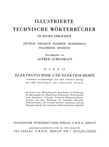 Illustrierte Technische Wörterbücher in Sechs Sprachen