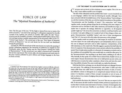 Force of Law