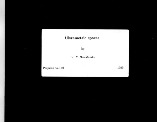 Ultrametric Spaces