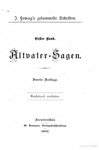 Altvater Sagen (Odin Wodan Wotan)