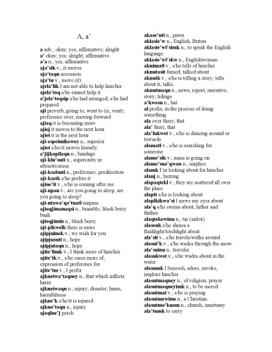 Mi'kmaq (mikmaq) Lexicon Dictionary
