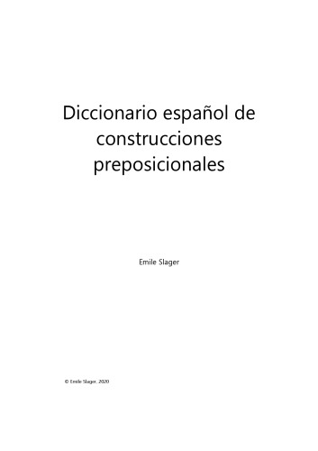 Diccionario español de construcciones preposicionales