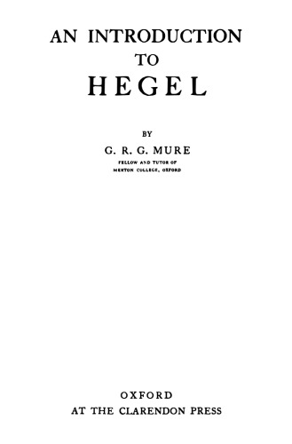 An Introduction to Hegel
