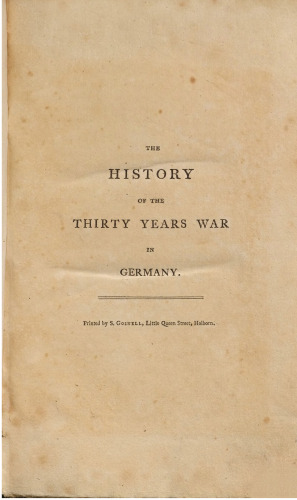 The History of the Thirty Years War in Germany