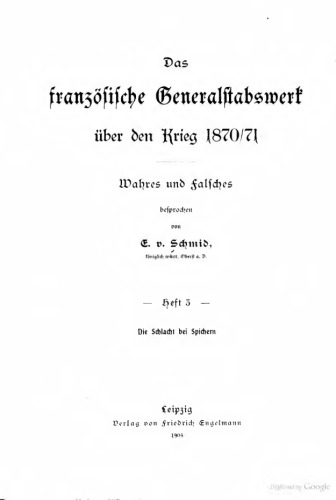 Die Schlacht bei Spichern