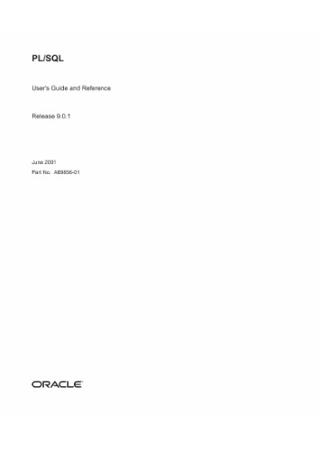 PL SQL User's Guide and Reference (Part No. A89856-01) (Release 9.0.1)
