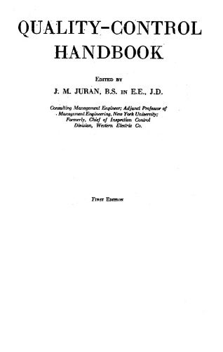Quality Control Handbook