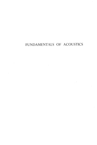 Fundamentals of Acoustics 2ND Edition