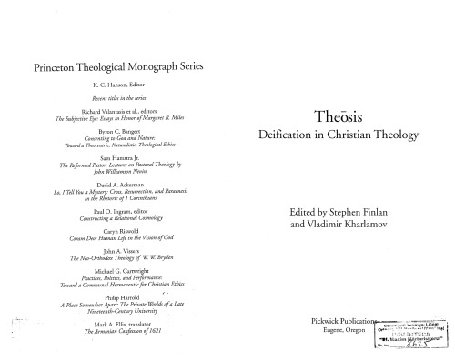 Theosis: Deification in Christian Theology