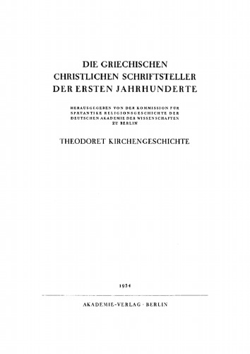 Theodoret Kirchengeschichte