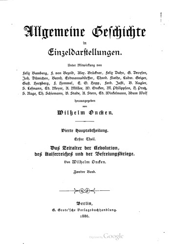 Das Zeitalter der Revolution, des Kaiserreiches und der Befreiungskrieges