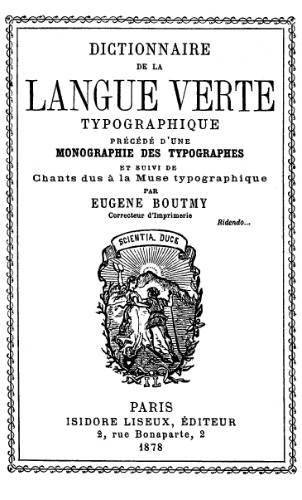Dictionnaire de la langue verte typographique