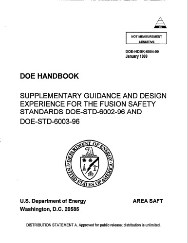 Supplimentary Guidance, Safety Stds - Fusion Safety Stds 6003-96 - US DOE