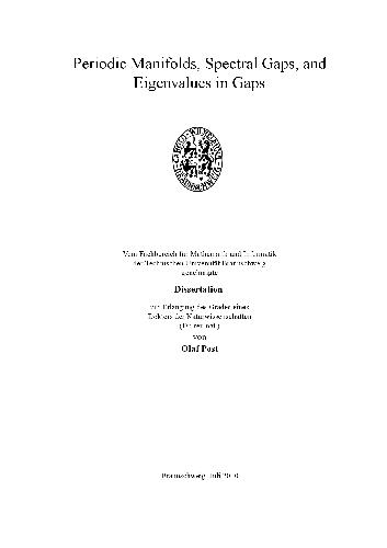 Periodic Manifolds, Spectral Gaps, and Eigenvalues in Gaps