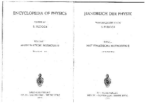 Handbuch der Physik. Mathematische Methoden 2