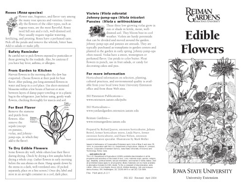 Edible flowers