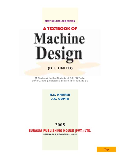 Textbook of Machine Design (M.E.)