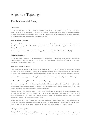 Algebraic Topology