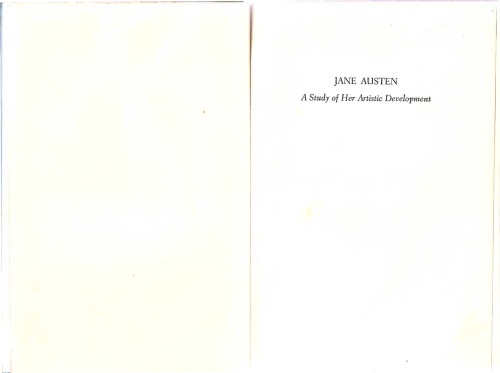 Jane Austen - A Study of Her Artistic Development