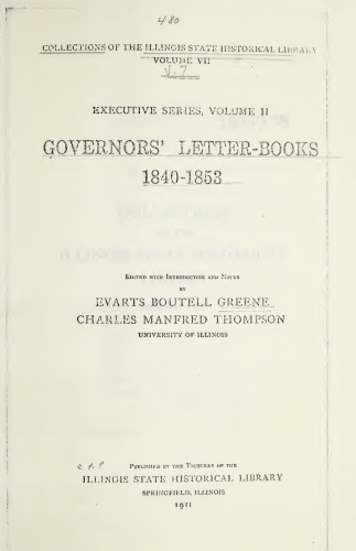 Executive Series (The Governors' Letter-Books 1840-1853)