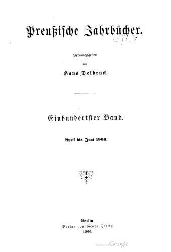 Preußische Jahrbücher