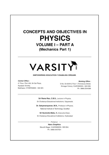 Concepts and objectives in physics Sri Chaitanya