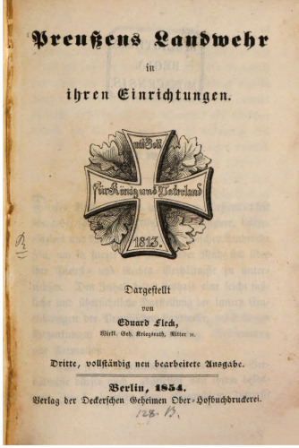 Preußens Landwehr in ihren Einrichtungen