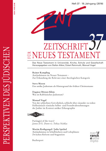 Zeitschrift für Neues Testament (ZNT). Heft 37