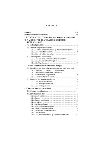 Text Analysis in Translation