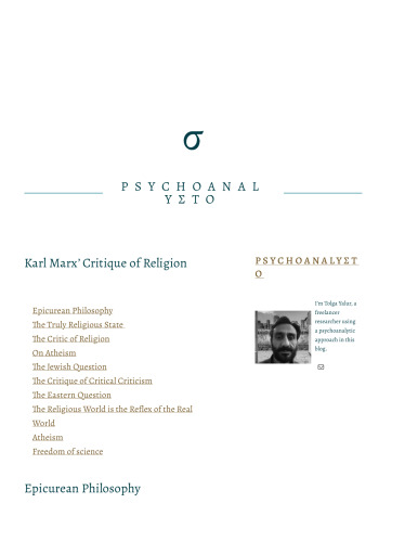 Psychoanalyσto Reader of Karl Marx