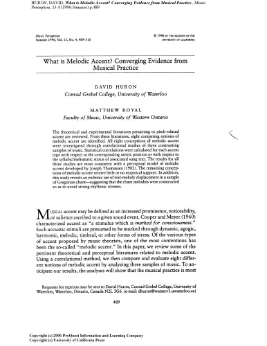 Music Perception 13(4) (1996) 13 4