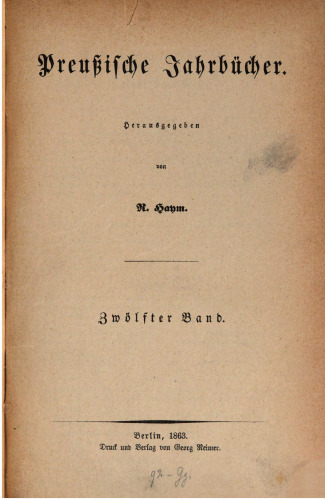 Preußische Jahrbücher