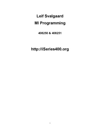 MI Programming