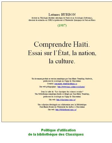 Comprendre Haïti. Essai sur l'État, la nation, la culture.
