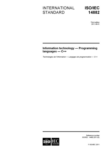 C++11 – ISO/IEC 14882:2011