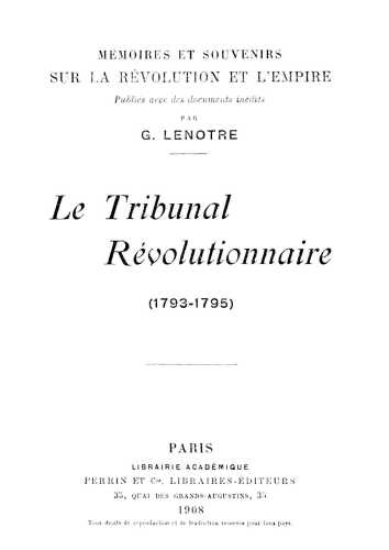 Le tribunal révolutionnaire