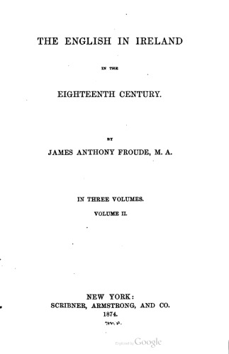 The English in Ireland in the eighteenth century