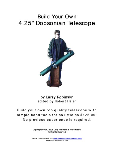 Build Your Own 4.25 Inch Dobsonian Telescope