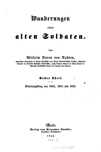 Wanderungen eines alten Soldaten